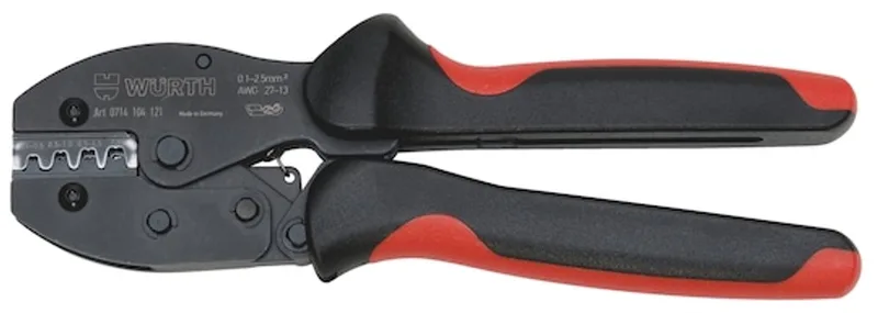 Wurth - 2C-krimptang voor niet-geïsol. platte kabelverbinders - Krimptang Voor niet-geïsoleerde platte connectors x 1 st fra Würth, Rød – produktbillede