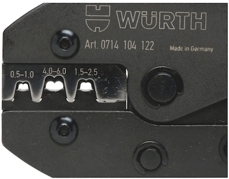 Wurth - 2C-krimptang voor niet-geïsol. platte kabelverbinders - Krimptang Voor niet-geïsoleerde platte connectors x 1 st fra Würth, Sort – produktbillede