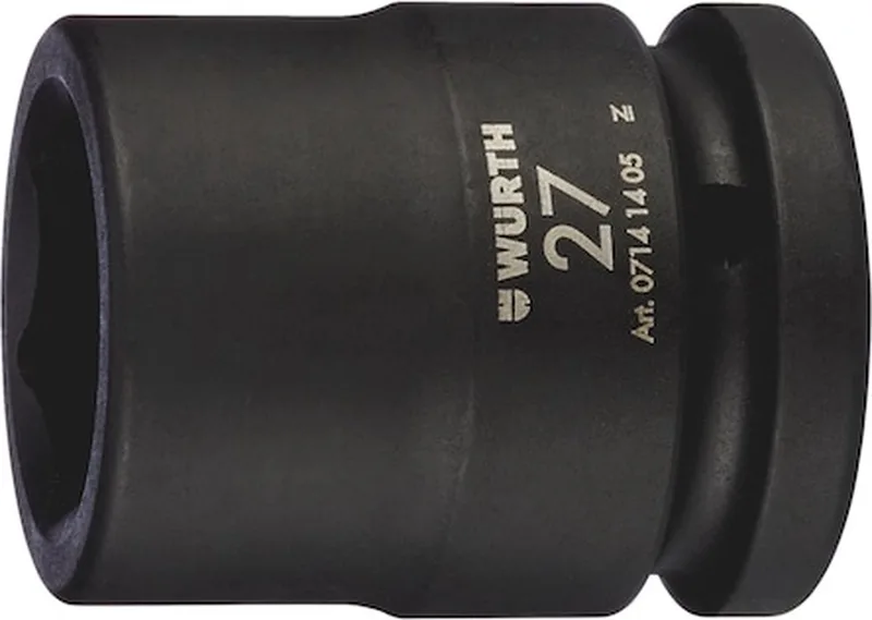 Wurth - 3/4 inch krachtdopsleutel, metrisch, zeskant, kort - Krachtdopbit 3/4 inch zeskant, metrisch, kort x 1 st Sleutelwijdte 18 mm von Würth, Schwarz – Produktbild