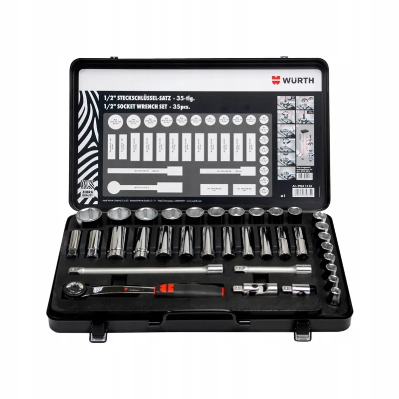 Würth 35-delige DOP doppenset 1/2" kort & lang van Würth – productafbeelding