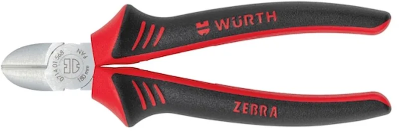 Zijkniptang DIN ISO 5749 2C-handgreep - Zijkniptang DIN ISO 5749 von Würth, Schwarz – Produktbild