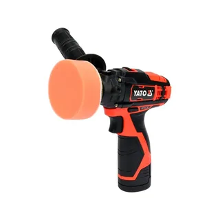 Accu Polijstmachine 12V - 2-Speed Haakse Polijst- en Schuurmachine - 80 mm Steunschijf - Inclusief 2.0 Ah Accu, Snellader & 3 Polijstschijven - Draadloos Roterende Machine voor Autolak, Bumpers & Koplampen van Yato – productafbeelding 3 van 5