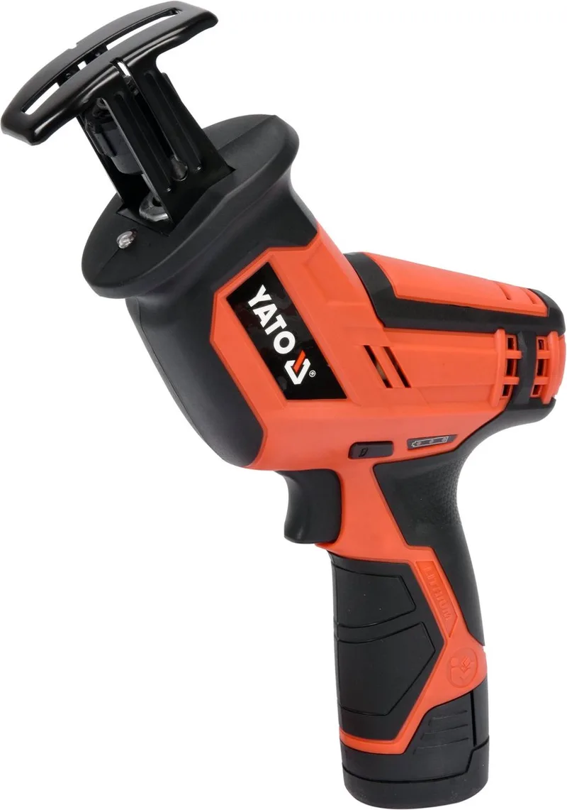 Accu Reciprozaag 12V - Compacte Takkenzaag & Schrobzaag - Inclusief 2.0 Ah Accu, Snellader & 5 Zaagbladen - Vonkvrij Metaal, Hout & Kunststof Zagen - Met Universele 1/2 Inch Zaagbladopname de Yato – image du produit
