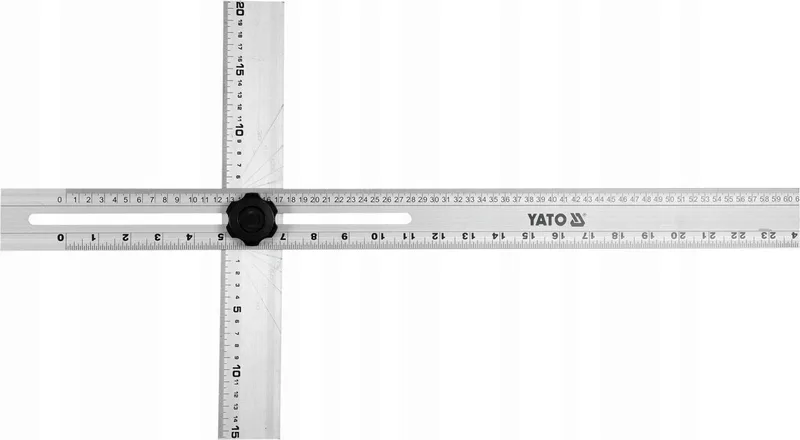 Aluminium Verstelbare Winkelhaak 600mm x 360mm de Yato, Argent – image du produit