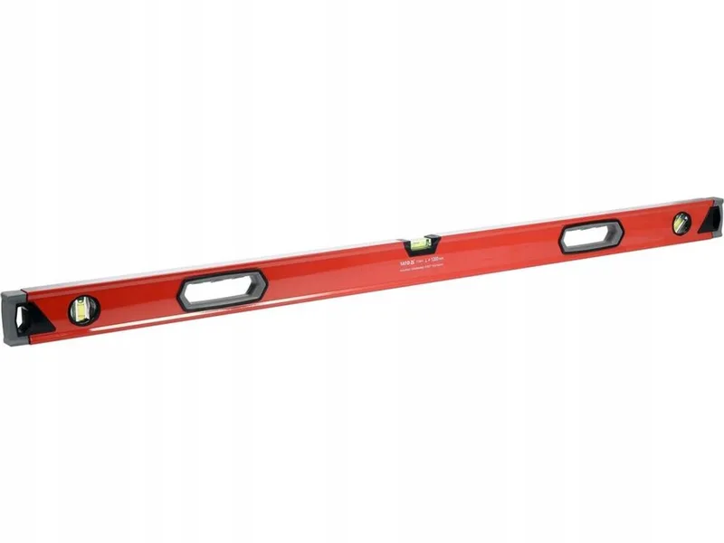 Aluminium Waterpas 120 cm met 3 Libellen by Yato, Red – product image