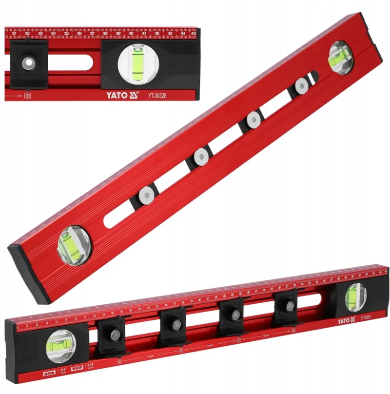 aluminium waterpas 450 mm voor elektriciens met 2 niveaus de Yato – image du produit