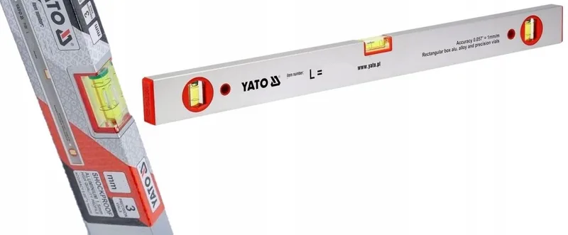 Aluminium Waterpas 600mm met 3 Libellen von Yato – Produktbild