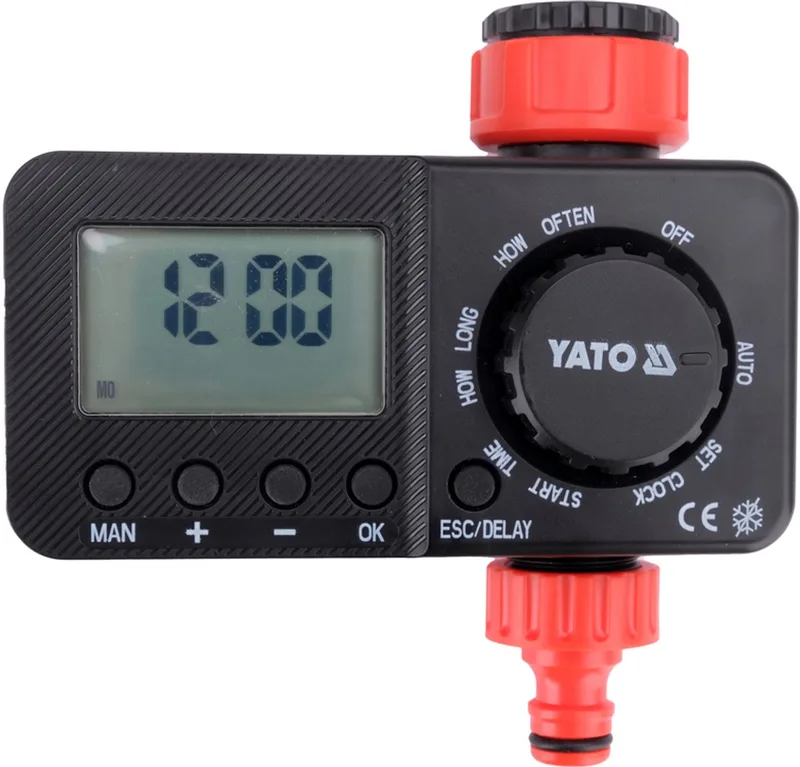Automatische Besproeiingscomputer met LCD Display – Digitale Watertimer voor Tuinberegening by Yato – product image
