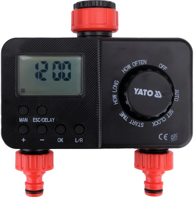 Automatische Besproeiingscomputer met LCD Display – Watertimer voor Tuinberegening by Yato – product image