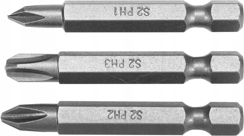 Bits 1/4" x 50mm PH1, PH2, PH3 - Set van 3 stuks von Yato – Produktbild