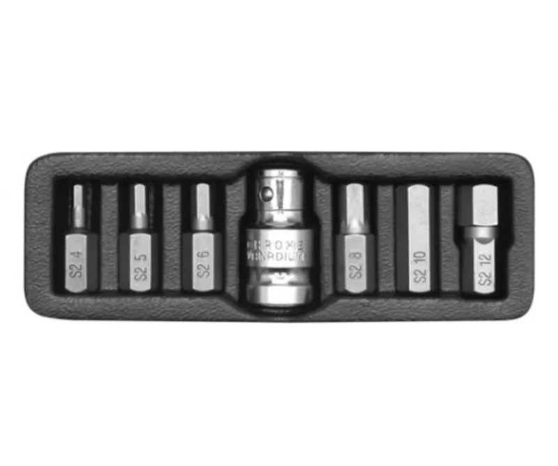 Bitset Hex 7 Delen - 10mm 1/2" Ratel - S2 Staal by Yato – product image
