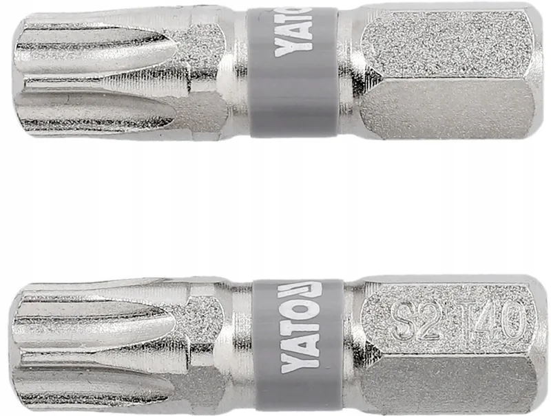 Bitset T40 1/4"x25mm Nikkel 2 Stuks van Yato – productafbeelding