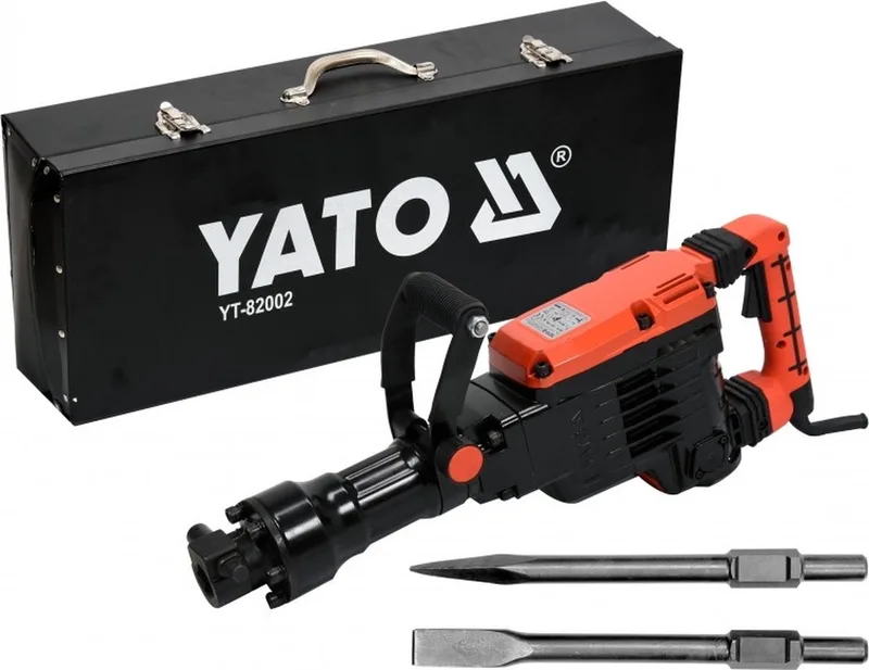 Breekhamer/ Sloophamer | 1600W | 230V | 70J | HEX | Oliegekoeld | Incl. koffer en 2 beitels von Yato – Produktbild