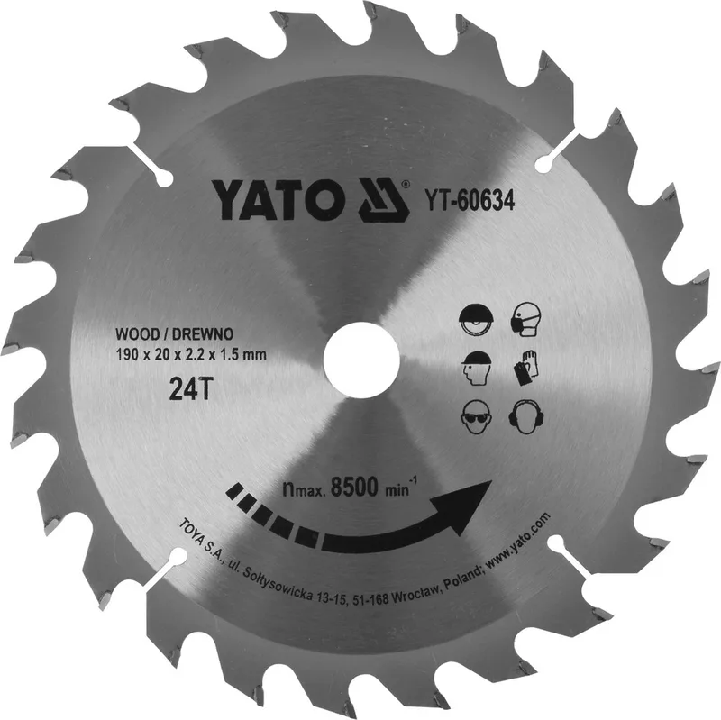 Cirkelzaagblad - 24T - Ø 20mm - binnendiameter 20 mm by Yato – product image