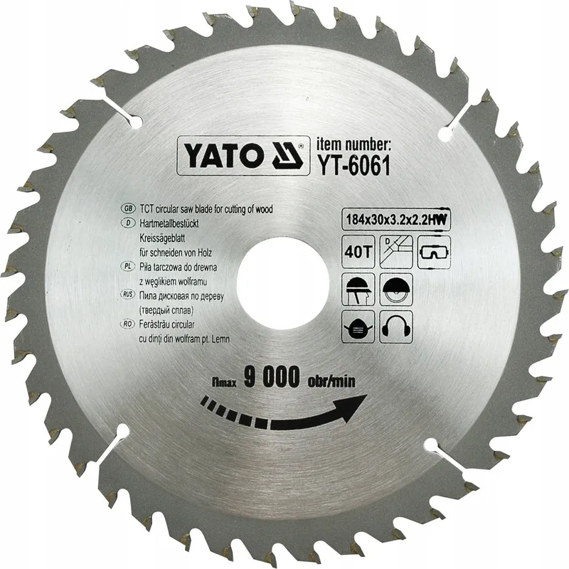Cirkelzaagblad Ø184 mm - 40 T - binnendiameter 30 mm by Yato – product image