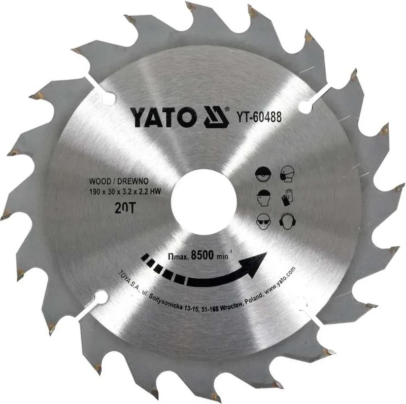 Cirkelzaagblad Ø185 mm - 18 T - binnendiameter 20 mm by Yato – product image