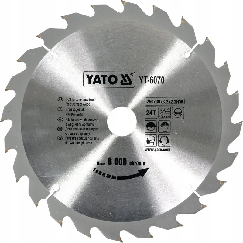 Cirkelzaagblad Ø250 mm - 24T - binnendiameter 30 mm by Yato – product image