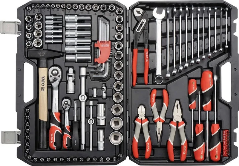 Complete Gereedschapsset - 122-Delig - In handzame draagkoffer de Yato, Noir – image du produit