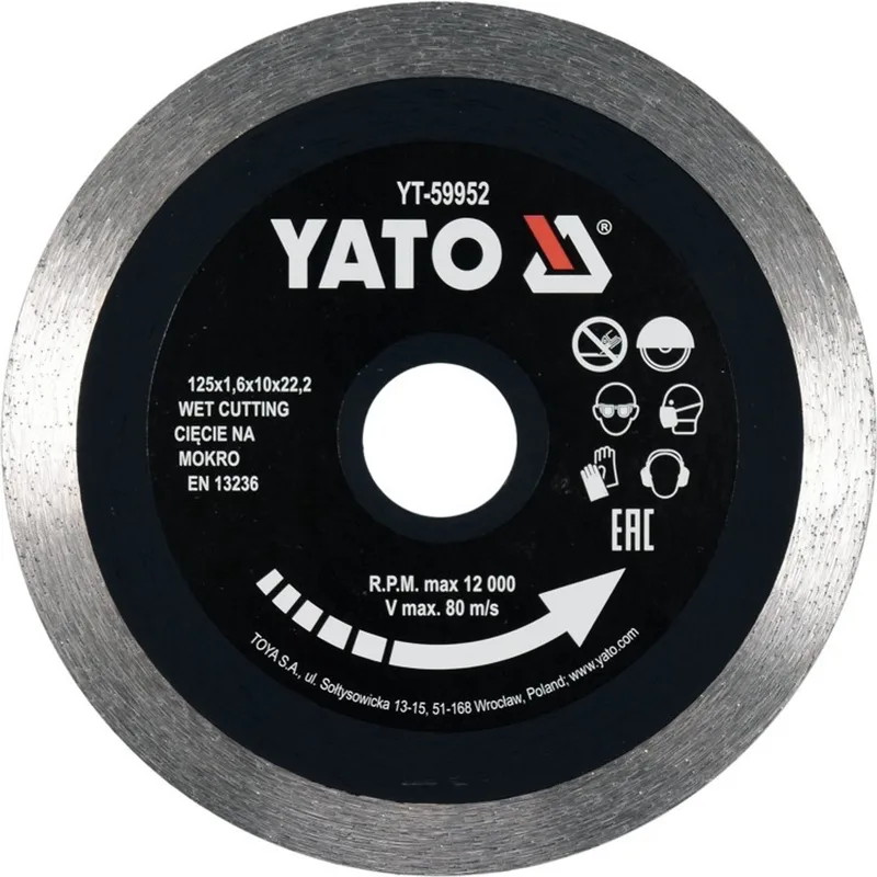 Diamantzaagblad - Tegels en Keramiek - 125mm de Yato – image du produit