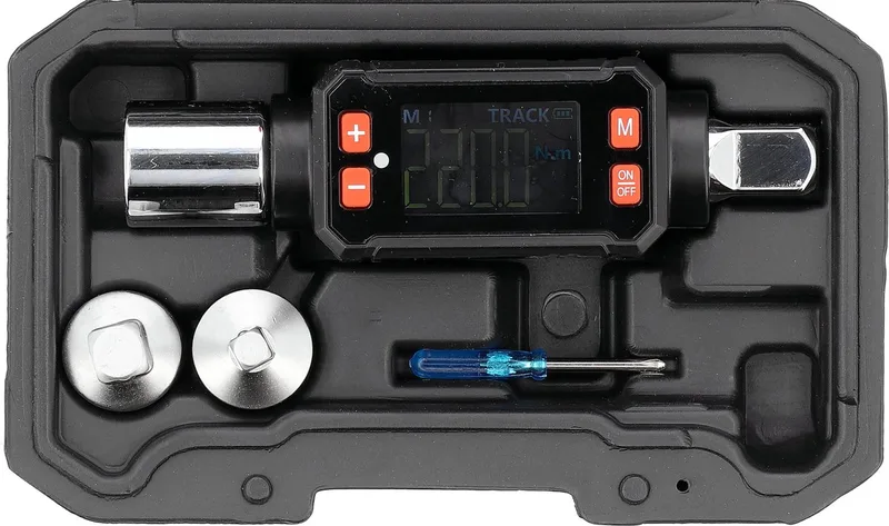 Digitale Momentsleutel Adapter - 1/2" Drive - 20-220 Nm - Inclusief 1/4" & 3/8" Verloopstukken (YT-07534) von Yato, Schwarz – Produktbild