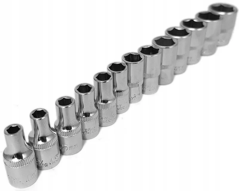 Dopsleutelset 1/4" 4-14mm 13 Delig by Yato, Silver – product image