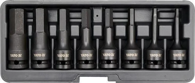 Dopsleutelset - Hex - 8 Delig - CrMo Staal van Yato, Zwart – productafbeelding