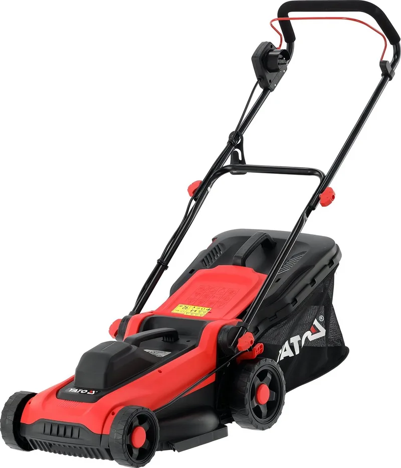 Elektrische Grasmaaier YT-851991 – 1500W – Maaibreedte 36 cm – 6 Maaihoogtes – Opvangbak 40 Liter met Vulindicator de Yato – image du produit