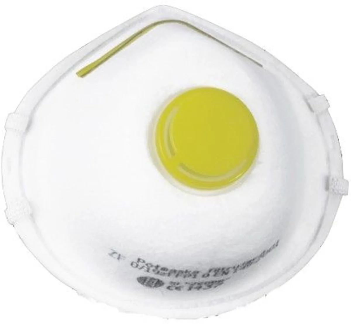 FS 17 P1 V D stofmasker met ventiel, universeel, FFP1 van Yato, Geel – productafbeelding