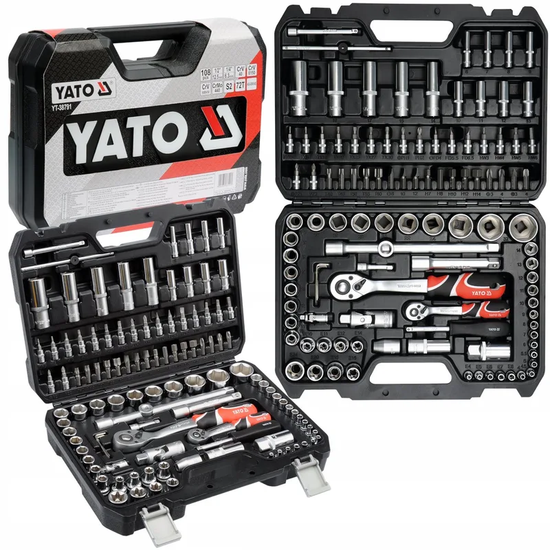 Gereedschapset 1/4" & 1/2" 108 Delig - Professioneel by Yato – product image