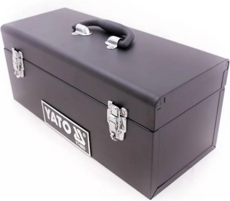 Gereedschapskist - Met uitneembaar vak - 42.8 x 18 x 18 cm - Afsluitbaar - Gewicht: 3 kg de Yato, Noir – image du produit