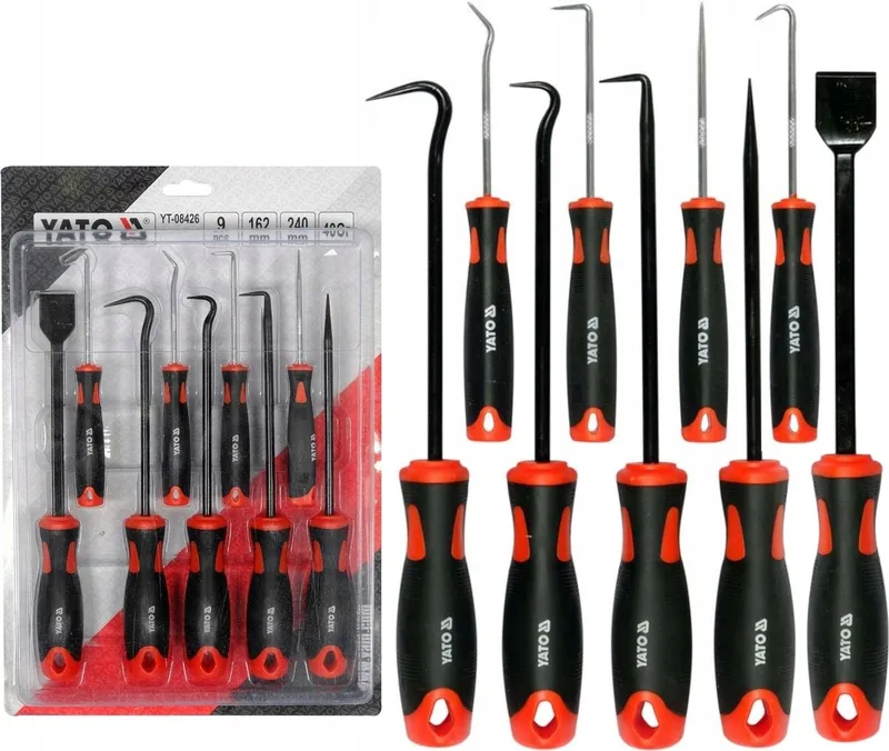 Haak & Schroevendraaier Set - 9 Delig by Yato, Red – product image