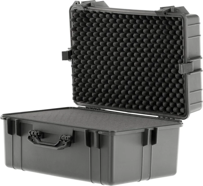 Hermetische gereedschapskoffer XXL met Plukschuim - IP55 Stof- en Schokbestendig - Inclusief Drukventiel - L 61 x B 43 x H 31 cm by Yato, Black – product image