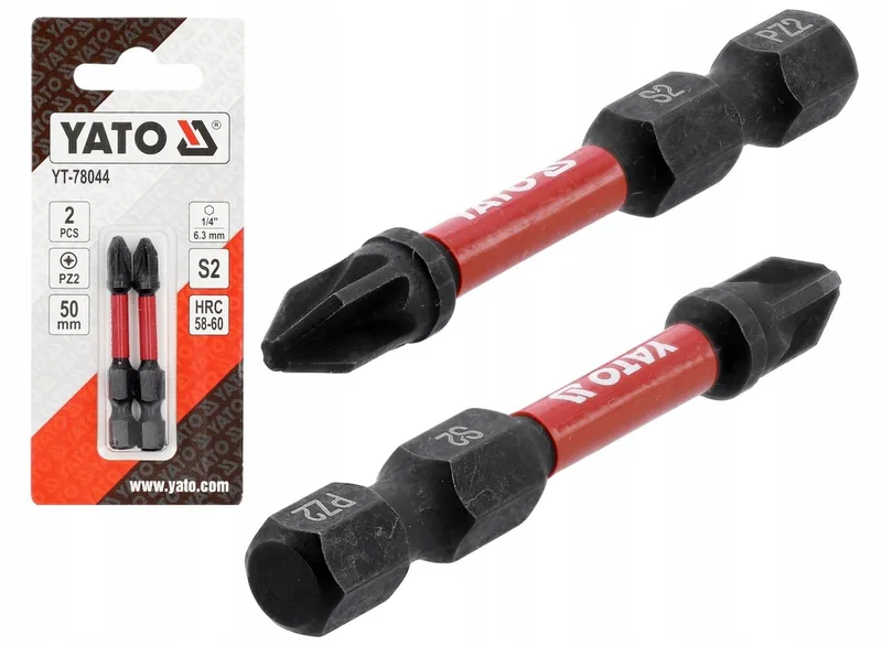 Impact Schroefbits PZ2 1/4" 50mm (2 stuks) by Yato – product image