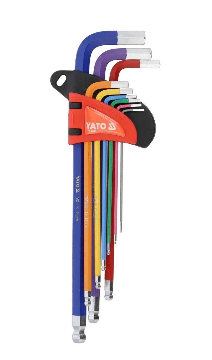 inbussleutelset met kegelkop 1,5-10mm 9-delig van Yato, Groen – productafbeelding