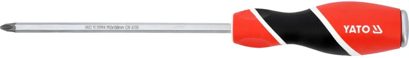Klop-schroevendraaier PH2x150mm CrV 6150 de Yato, Rouge – image du produit