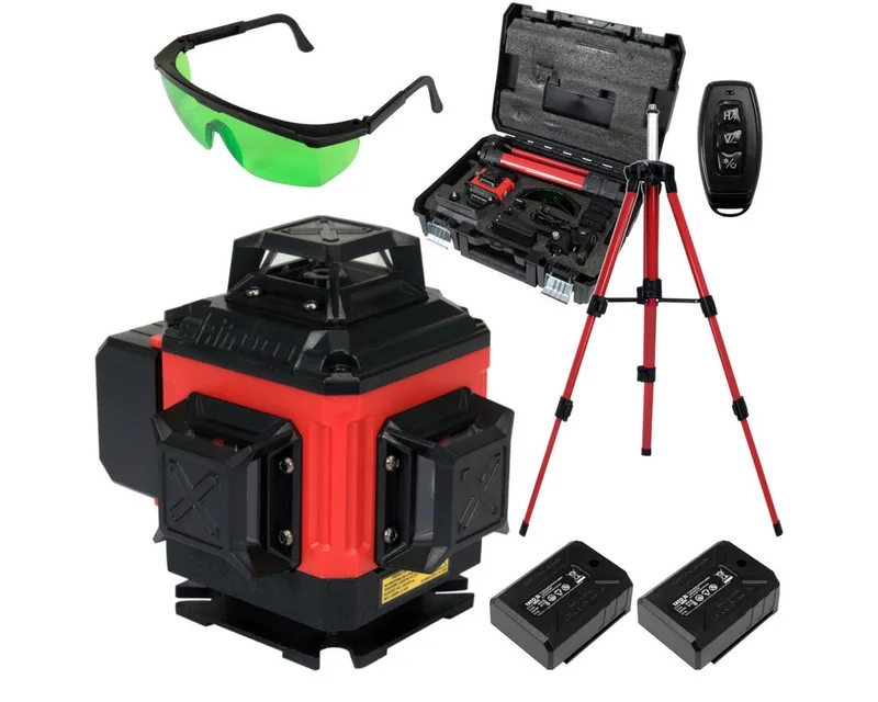 Kreuzlinienlaser Laser a croce 4D a 16 linee, 360° verde fino a 25 m, con piattaforma, (16-Line 4D Kreuzlinienlaser 360° grün bis 25m, mit Stativ) de Yato, Multicolore – image du produit 5 sur 5