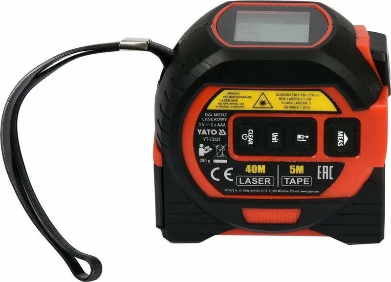 laserafstandsmeter YT-73122 - 40 m, met rolmaat van 5 m by Yato – product image