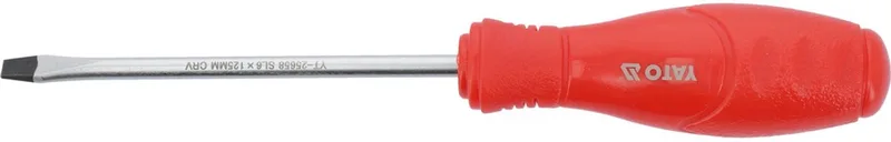 Platte Schroevendraaier 6x125mm CrV 6150 by Yato, Red – product image