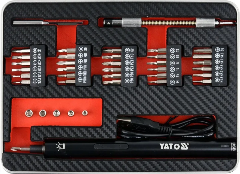 Precisie Accuschroevendraaier 3.6V met 39 Bits - YT-27930 by Yato, Black – product image