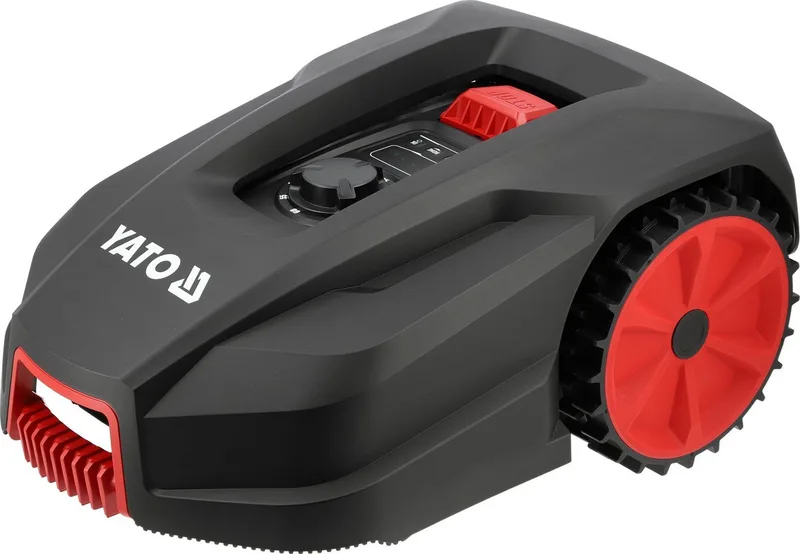Premium Robotmaaier – Tot 800 m² – Wi-Fi & Bluetooth App – Extra Krachtige 20V Li-Ion (4 Ah) Accu – Snellaadfunctie – Zwevend Maaidek – Inclusief 170 m Begrenzingskabel von Yato – Produktbild