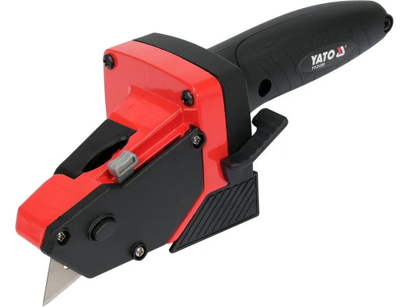 Professioneel Multitool Mes met Rolmaat (5m) & Geleider – 230 mm – Inclusief Reservemesjes & Timmerpotlood von Yato, Rot – Produktbild 2 von 4