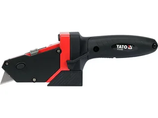 Professioneel Multitool Mes met Rolmaat (5m) & Geleider – 230 mm – Inclusief Reservemesjes & Timmerpotlood von Yato, Rot – Produktbild 3 von 4