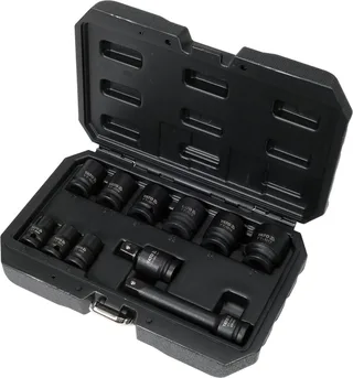 Professionele 11-Delige Krachtdoppenset 1/2" - Premium CrMo SCM-440 Staal - Met AS-DRIVE Systeem - Slagmoersleutel Kwaliteit voor Industrie & Automotive von Yato, Schwarz – Produktbild 1 von 2