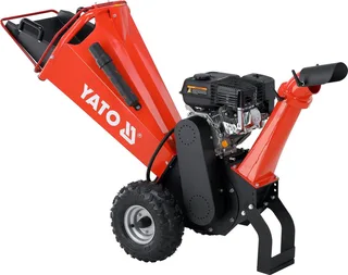 Professionele Benzine Hakselaar 4.8 kW (6.5 PK) – Loncin G200F Engine – Voor Takken tot Ø 100 mm – Met Luchtbanden van Yato – productafbeelding 1 van 5