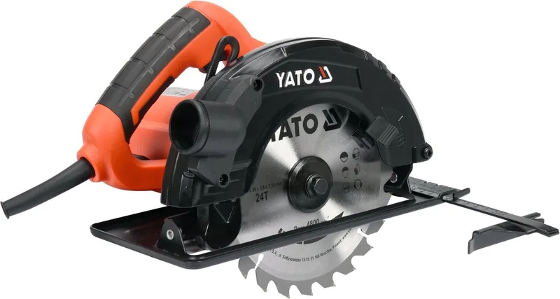 Professionele Cirkelzaag – 1500W – Zaagdiepte 65 mm – Met Parallelgeleider & Zaagblad 185 mm – Verstekzagen 0-45° by Yato – product image