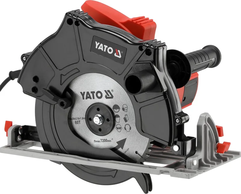 Professionele Handcirkelzaag met Tafelzaagfunctie – 2000W – Ø 210mm – Max. Zaagdiepte 67mm – Inclusief Klemmen & Geleider van Yato – productafbeelding