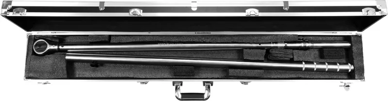 Professionele Momentsleutel 1'' 300-1500nm – Gehard Staal – Met Ergonomische Rubberen Handgreep & Borgmechanisme – Inclusief Koffer från Yato, Metaalkleurig – produktbild