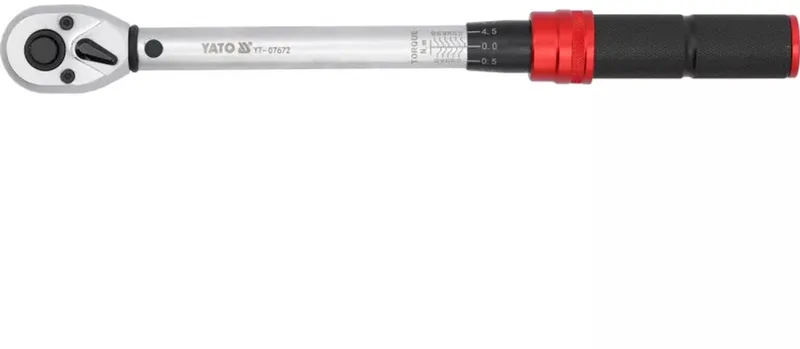 Professionele Momentsleutel 3/8" – 10 tot 60 Nm – High-Precision (+/- 3%) – 72-Tands Ratel – Geanodiseerd Aluminium Handvat & Uniek Serienummer de Yato, Metaakleurig – image du produit
