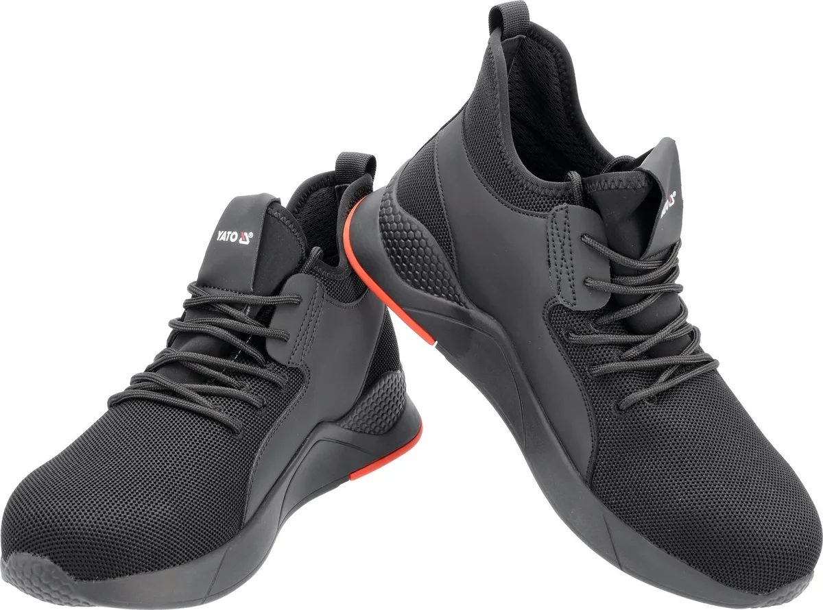 PUBS SB P Sportieve Veiligheidsschoenen S1P / SB P - Ademende Werkschoenen met Stalen Neus & Anti-Perforatie Zool - Lichtgewicht & Comfortabel - Zwart/Grijs van Yato, Zwart, 39 – productafbeelding