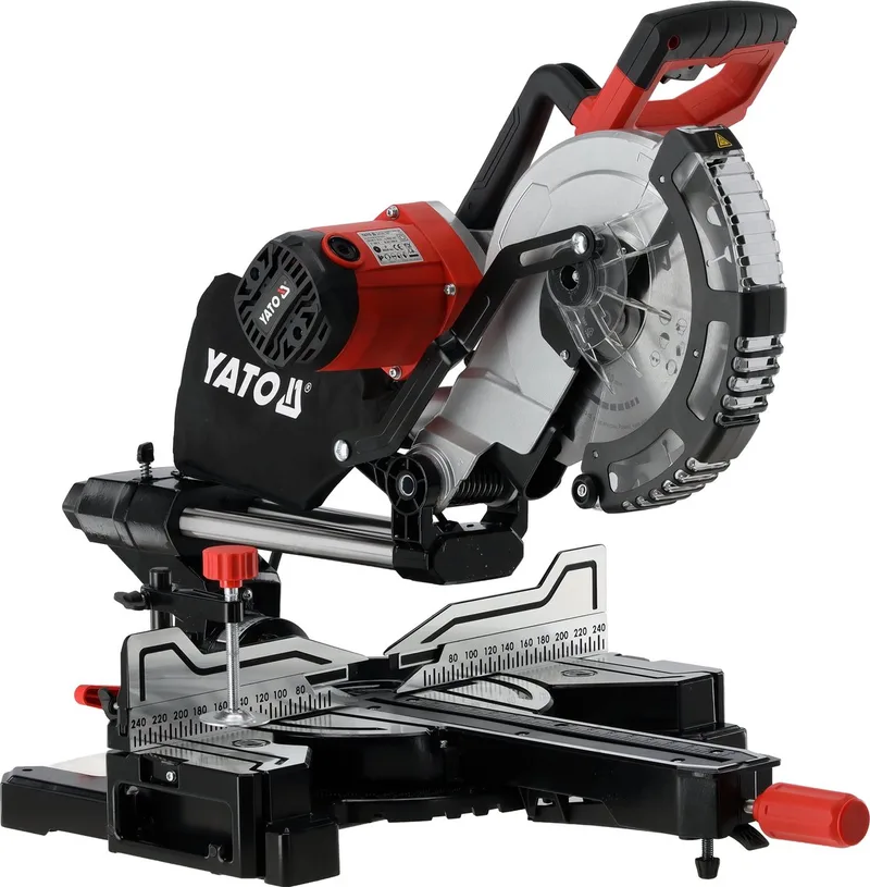 Radiaal Afkortzaag YT-821732 – 2000W – Ø 255 mm Zaagblad – Met Laser, Trekfunctie & Dubbel verstek (-45° tot +45°) van Yato – productafbeelding